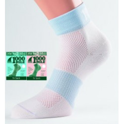 Tri Socks dam vit/ljusblå S