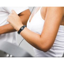 Mindre stress + bättre sömn energi-armband medium svart