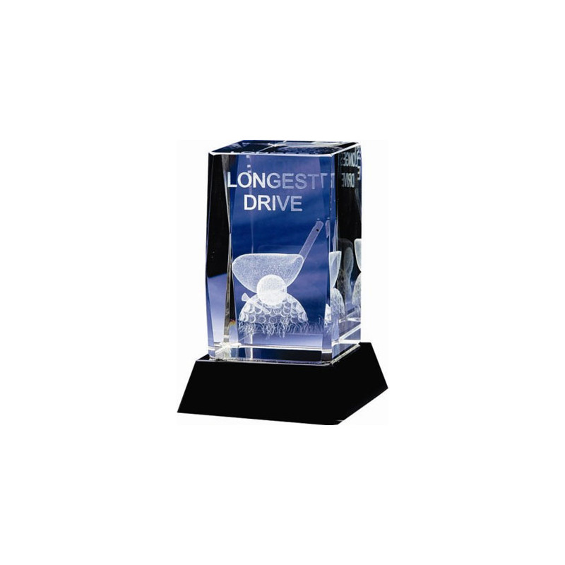 Golf Trophy Crystal Longest Drive competition