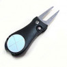 Foldable golf divot tool with marker