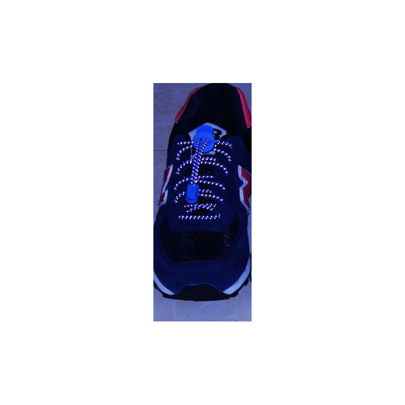 Elastic Shoe Lace with Lock Reflective blue