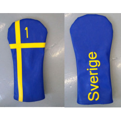 Headcover Golf Deluxe Sverige Swedish flag