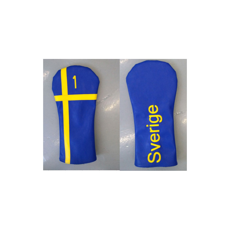 Headcover Golf Deluxe Sverige Swedish flag