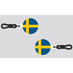 Sun Glasses Eyewear Protection Clip 360 Swedish flag