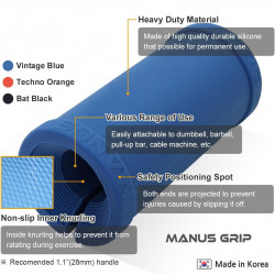 Manus Grip Thick bar adapter blue