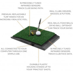 Golf Simulator Optishot 2 + Projection Screen + stance mat + supper cage