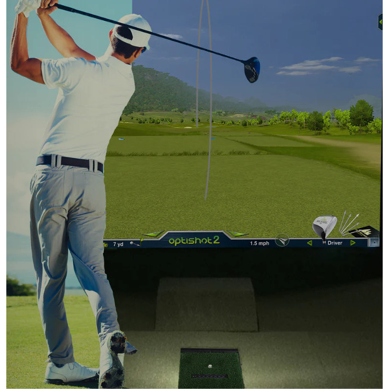 Golf Simulator Optishot 2 + Projection Screen + stance mat