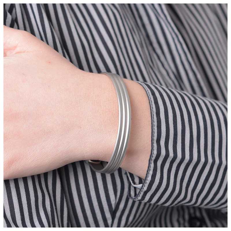 Magnetic Bracelet Matt Stainless Steel  Deep Bioflow